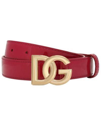 dolce gabbana belt red